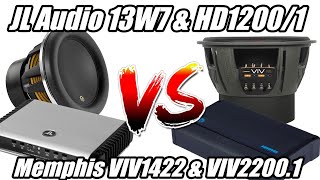 JL Audio 13W7 vs Memphis Car Audio VIV1422 [upl. by Neisa5]