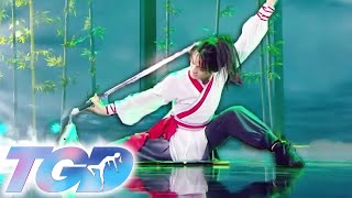 This magnificent sword dance from FANG YANG FEI stuns the audience  TGD China  Live Shows Week 9 [upl. by Alliuqahs]