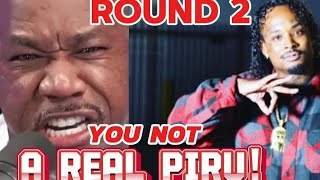 WACK 100 PRESSES SNOOPY BADAZZ AFTER HE CRASHED OUT ON WACK SAYING HES NOT A REAL PIRU TO HIS FACE [upl. by Catha]