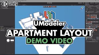 Apartment layout based on CAD Plan  UModeler Demo Reel [upl. by Bailie]