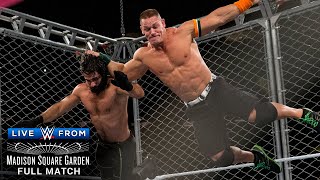 FULL MATCH  John Cena vs Seth Rollins – US Title Steel Cage Match WWE Live from MSG [upl. by Ellekram]