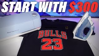 How To Start A TShirt Business On A SUPER BUDGET Cricut Machine Iron [upl. by Clorinde]