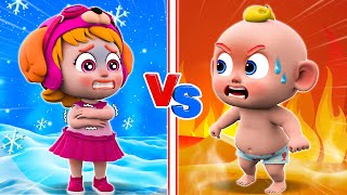 Hot and Cold Song🥶️🥵️  Where Is My Body Song  Police Baby Care Song  Nursery Rhymes amp Kids Songs [upl. by Cain]