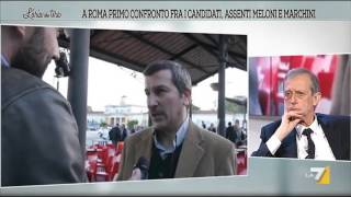 A Roma primo confronto fra i candidati assenti Meloni e Marchini [upl. by Herrah992]