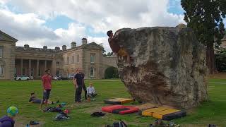 Bouldering on John Franklands Untitled Boulder at Compton Verney [upl. by German]