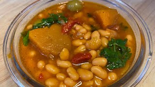 Hearty Puerto Rican White Beans  Habichuelas Blancas Guisadas [upl. by Arabela]