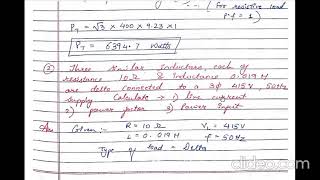 Unit 3 Polyphase AC Circuits Numericals [upl. by Teri]