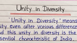 Unity in diversity english essay writing  unity in diversity in India essay  AJ Pathshala [upl. by Matthei]