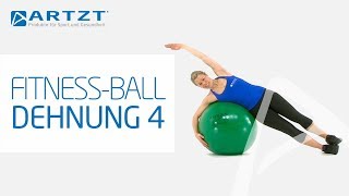 ARTZT vitality Fitness Ball  Dehnung Seitliche Rumpfmuskulatur [upl. by Oiramd]