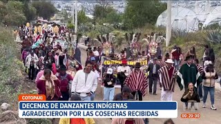 Danzantes del cantón Salcedo agradecieron a la Pacha Mama por las cosechas recibidas [upl. by Cargian888]