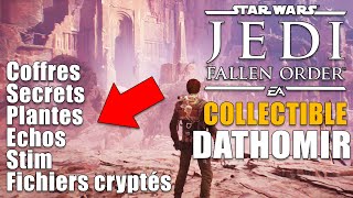 STAR WARS  Jedi Fallen Order  GUIDE DATHOMIR Coffre Secret Graine Stim Échos Fichier Crypté [upl. by Gayner698]