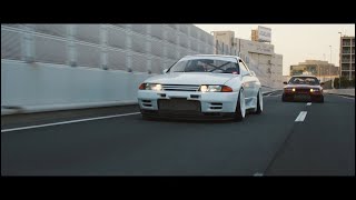 32vs32  SKYLINE  GTR  BNR32  NISMO  NISSAN  Rjunky  RB26  Work  RAYS  PANS EYE [upl. by Emmeram575]