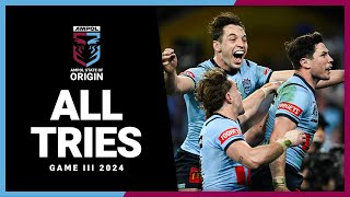 State of Origin 2024  Every Try from Origin III 2024  NRL [upl. by Ormand]