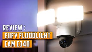 Eufy Floodlight Cam E340 Review Perfect Outdoor Security Camera with Floodlight [upl. by Nytsuj]