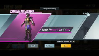 Iridescence amp Pharaoh XSuit Level 6 amp 7 Maxed out  PUBG MOBILE Spin  Super Lucky🔥 [upl. by Fabrin]