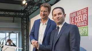 Déclaration à la presse de Yannick Jadot et Benoît Hamon [upl. by Aber]