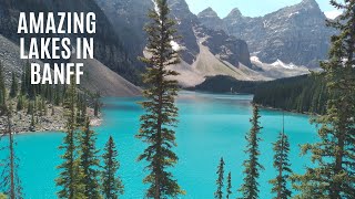 Amazing Lakes of Banff Lake Louise Moraine Lake and Lake Minnewanka in Alberta Canada [upl. by Calli749]