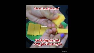 mysore pak recipe  easy Diwali sweet  shortsfeed [upl. by Aranahs515]