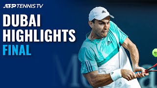 Lloyd Harris v Aslan Karatsev  Dubai 2021 Final Highlights [upl. by Nomolas]