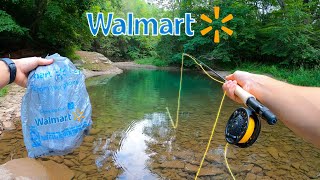 WALMART FLY FISHING CHALLENGE  Fly Fishing for Beginners Brown Trout [upl. by Eytteb213]