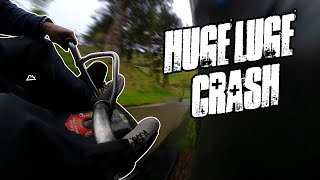 HUGE luge crash  Rotorua New Zealand [upl. by Trenton]