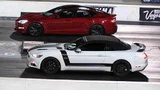 Tesla Plaid vs Mustang GT [upl. by Gildas]