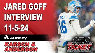 Jared Goff Interview  11524  Karsch and Anderson [upl. by Gnot]