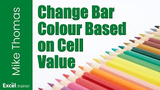 How to Automatically Change the Colour of a Bar in an Excel Chart Based on a Cell Value No VBA [upl. by Fae750]