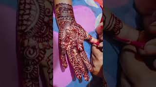 Very beautiful semi bridal mehndi design  Latest mehndi design tutorial [upl. by Lramaj]