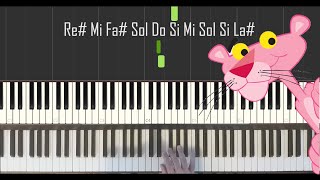 La pantera rosa piano  Piano fácil  Partitura  piano midi  Tutorial [upl. by Myriam]