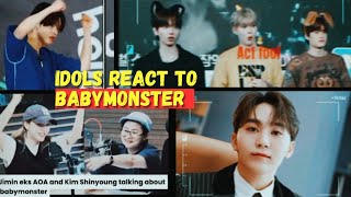 Idols Reaction to Babymonster Sheesh Babymonster Song are Very Popular Among Idols [upl. by Notnad45]