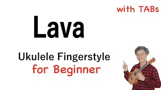 Lava Disney  Beginner Ukulele Fingerstyle PlayAlong with TABs PDF available [upl. by Edrick]