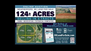 Custer County Land for Sale ±124 Acres Weatherford OK [upl. by Aerdnaz537]