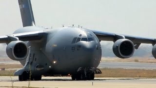 Tactical Short Landing C17 vs A400M What Brakes The Most Reversers Wheels Props Spoilers [upl. by Caton]