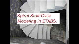 How to model Spiral StairCase in ETABS Spiral StairCase in ETABS [upl. by Ellennad]