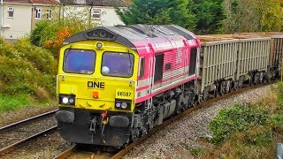 Freight Trains  Eastleigh Station amp Depots  6th November 2019 [upl. by Marvin]