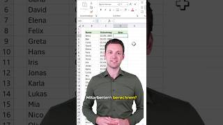 Das Alter in Excel berechnen ⚡️🚀 excel tipps karriere microsoft [upl. by Centeno]