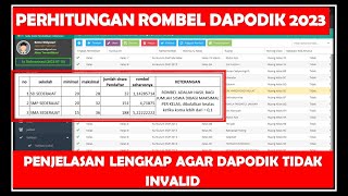 CARA PEMBAGIAN JUMLAH ROMBEL DI DAPODIK 2023 YANG BENAR [upl. by Hudnut688]