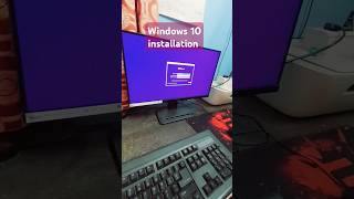 Windows 10 installation step by step reels windows shortvideo trending laptop installation [upl. by Ellehsim717]