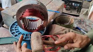 1 kw Avr Motor winding alternator rewinding [upl. by Belamy98]