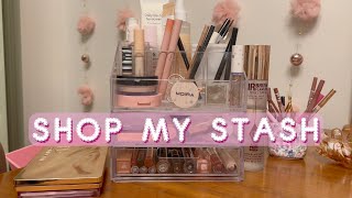 SHOP MY STASH  everyday makeup basket [upl. by Au890]