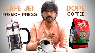 REVIEW DOPE Coffee amp CAFE JEI French Press Coffee Machine from CRED  Make coffee in a French Press [upl. by Alekin501]