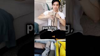 Save Space in Luggage Roll Your Clothes for Efficient Packing trandingshorts youtubeshorts hack [upl. by Dolley79]