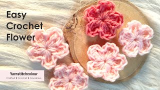 Easy Crochet flower  Beginners  Detailed tutorial [upl. by Coombs978]