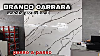 BRANCO CARRARA PASSO A PASSOmarmorato efeitos marmor pintura arte [upl. by Hanala]