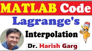 Matlab Code of Lagranges Interpolation Formula [upl. by Tortosa]