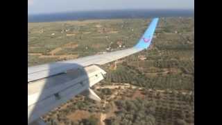 very bad landing at samos airport greece [upl. by Annahsohs]