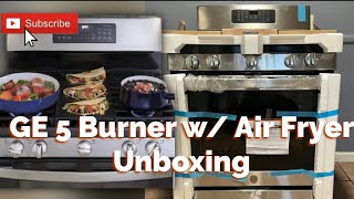 🚨NEW STOVE🚨 wAIR FRYER🤩 GE 30in 5 Burners 5cu ft Self Cleaning Air Fryer Oven GE unboxing [upl. by Zysk]