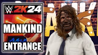 WWE 2K24 Mankind Entrance Cinematic [upl. by Ailyt665]