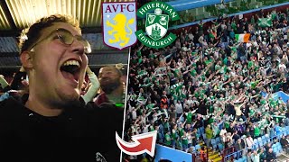 INCREDIBLE HIBERNIAN fans as VILLA RETURN to EUROPE 🏆 [upl. by Wendeline]